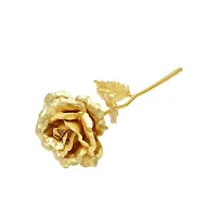 Own Box 24K Plated Artificial Flower with Long Stem for Rose/Propose/Valentine's Day (Red)-thumb2