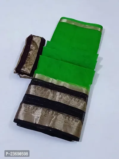 Stylish Fancy Designer Art Silk Saree With Blouse Piece For Women-thumb0