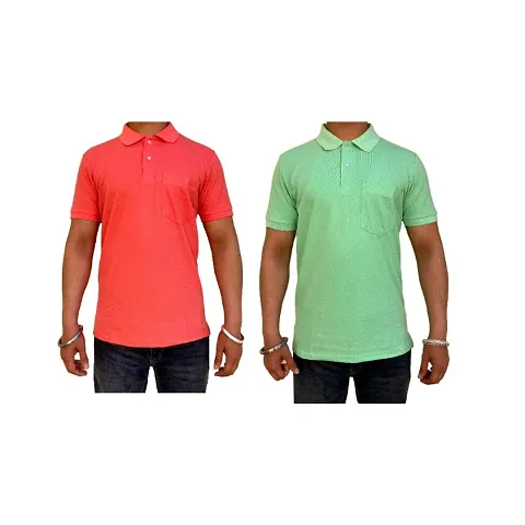 COMBO PACK OF 2 SOLID MATTY T-SHIRT FOR MEN