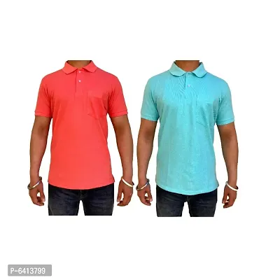 COMBO PACK OF 2 SOLID MATTY T-SHIRT FOR MEN