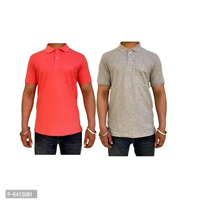 COMBO PACK OF 2 SOLID MATTY T-SHIRT FOR MEN