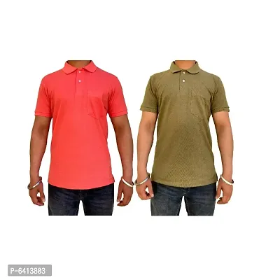 COMBO PACK OF 2 SOLID MATTY T-SHIRT FOR MEN