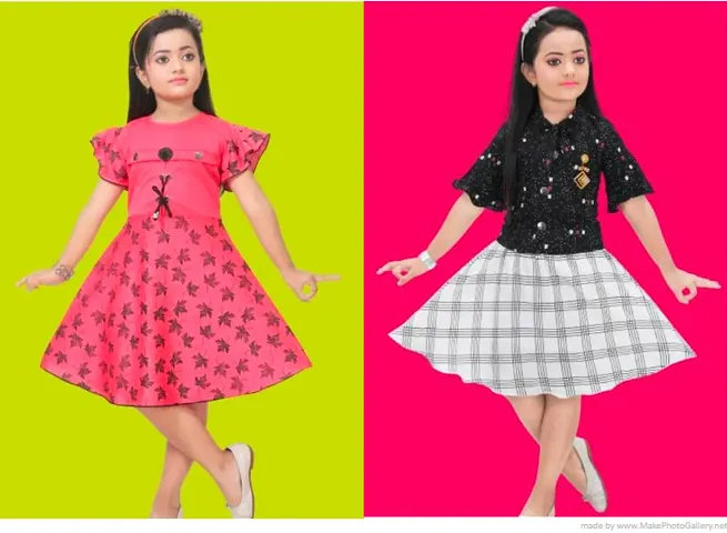 Girls Cotton Frock Combo