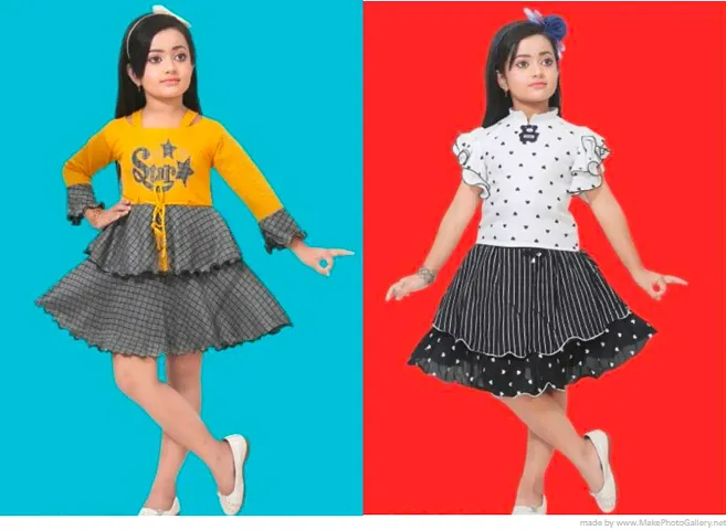 Girls Trendy Frock Combo