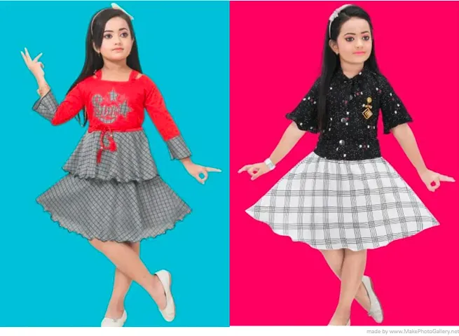 Beautiful Blend Frock For Girls Pack of 2