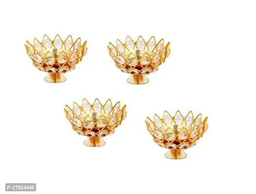 Spherulemuster Akand Diya Crystal Round Shape Small Diya For Pooja And Home Decoration-thumb0