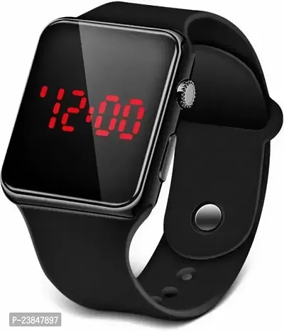 Stylish Black Digital Watches For Kids-thumb0