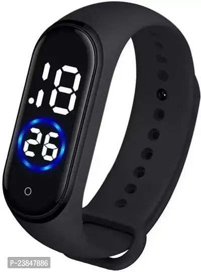 Stylish Black Digital Watches For Kids-thumb0