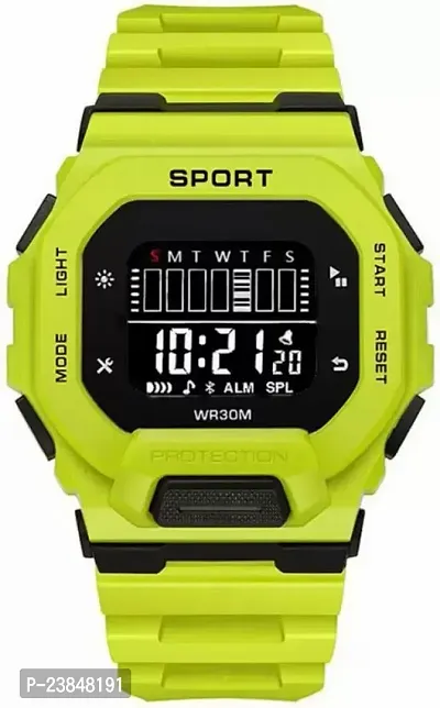 Elegant Green Rubber Unisex Digital Watches