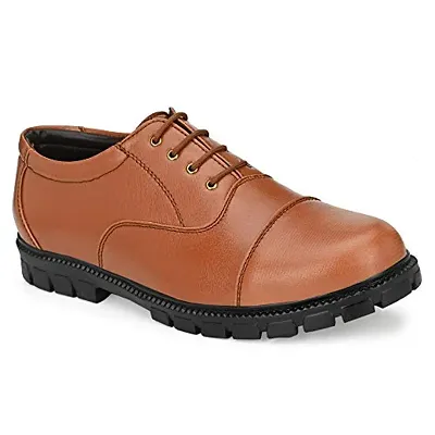 RED LIONS Men's Formal Police Derby Shoes Brown