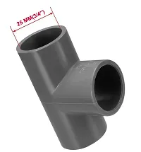 Grey PVC 25mm Tee Fittings Pipe Pack of 1-thumb3