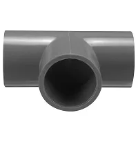 Grey PVC 25mm Tee Fittings Pipe Pack of 1-thumb2