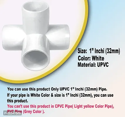 UPVC 4 Way Elbow 1 Inch 32mm Pipe Pack of 1-thumb2