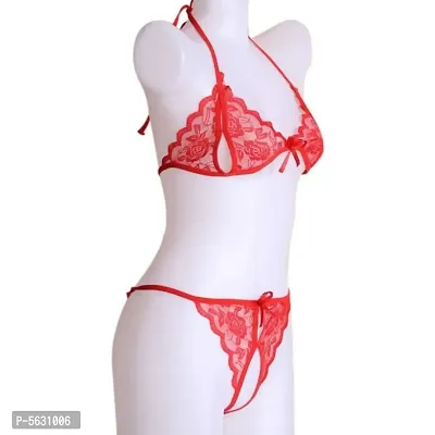 Buy Stunning Red Net Lingerie Set For Women Online In India At