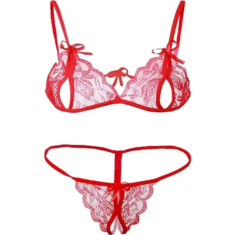 Buy PIBU-Women's Net Bikni Bra Panty Set for Women Lingerie Set Sexy  Honeymoon Undergarments (Color : Maroon)(Pack of 1)(Size :30) Model No :  SK01 Online In India At Discounted Prices