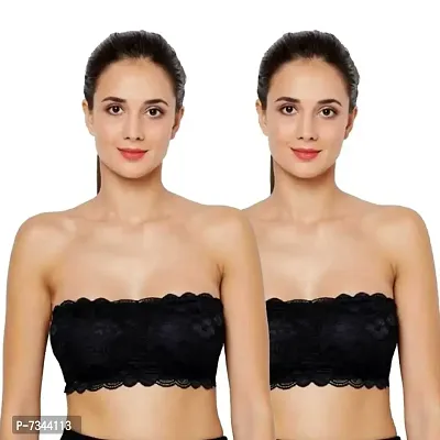 Buy Stylish Lace Self Design Seamless Padded Bras For Women- 2