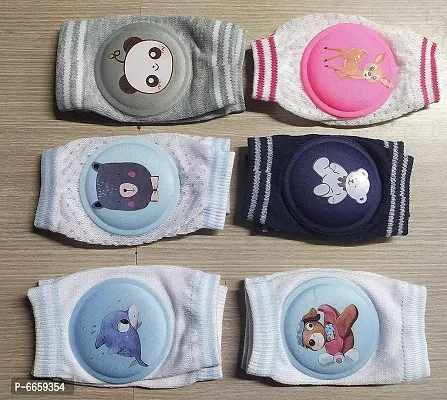 Trendy 1 Pair Baby Knee Pad Kids Safety Crawling Elbow Cushion Infant Toddlers Baby Leg Warmer Knee Support Protector Baby Kneecap(Color and Design As Per Stock))-thumb0
