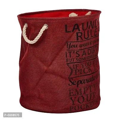 Trendy Laundry Basket For Clothes Storage Laundry Bag With Handle- 47 Liter, Size:38*42 Cm(L*H)-thumb3