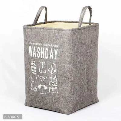Trendy Waterproof Linen Laundry Bag With Handheld, Collapsible Laundry Storage, Cloth Toys Storage,65L Random Color (Nl-8002)