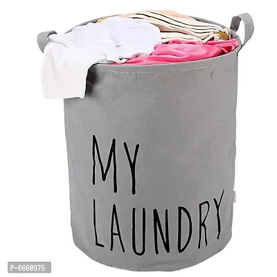 Trendy Canvas Laundry Bag, Toy Storage, Laundry Storage (33 L) - Random Color/Design