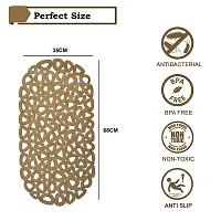 Trendy Pvc Anti Slip Bathroom Mat With Drain Holes and Suction Cups (Cream)-thumb1