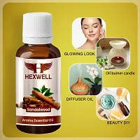 Hexwell Sandalwood Essential Oil for Healthy Hair,Skin,Sleep, Pure  Natural  (10 ml)-thumb2