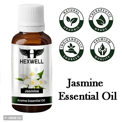 Pure Jasmine Essential Oil For Face, Hair Care, Aromatherapy  Massage -10ml-thumb0