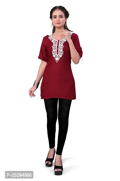 Effortless Elegance: Short Rayon Kurti-thumb3