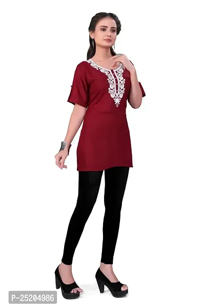 Effortless Elegance: Short Rayon Kurti-thumb5