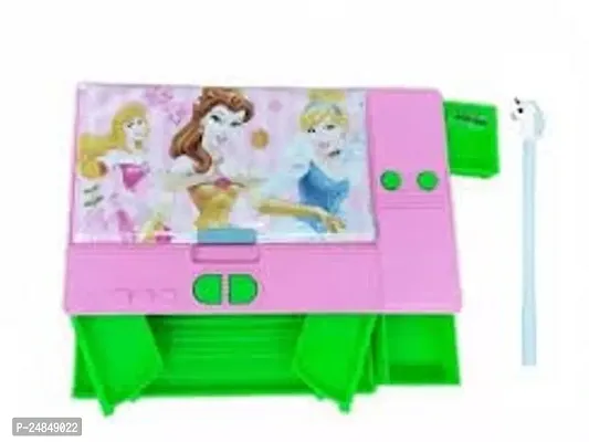 Led Light With Jumbo Pencil Box Pencil Box In Girls Cartoon Charecters Bar/Fro/Pri- Multi Color-thumb0