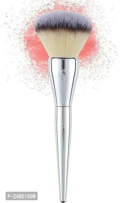 Shishi Foundation Brush, Large Powder Brush Flat Arched Fluffy Synthetic Kabuki Makeup Brush-thumb0