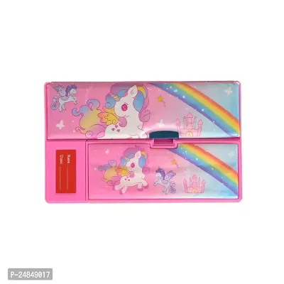 Unicorn Cute Cartoon Printed Pencil Box For Kids Boys And Girls Birthday Gift|Return Gift Multipurpose Pencil Box With Large Capacity | Integrated Sharpener | Beautiful Art Plastic Pencil Box