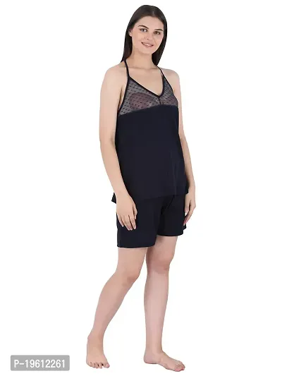Stylish Black Soft Ribbed Cotton Solid Dresses For Women-thumb0