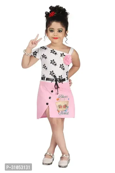 Stylish Pink Georgette Dresses For Girls-thumb0