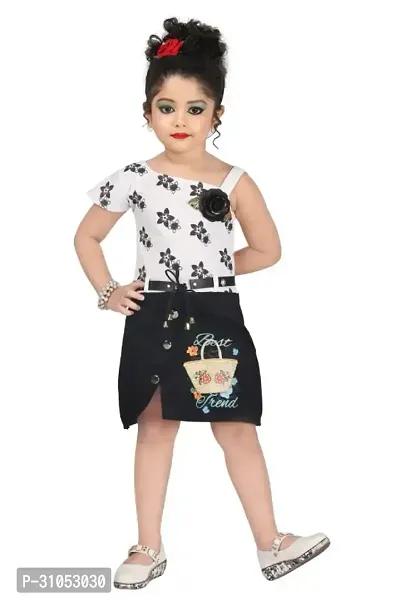 Stylish Black Cotton Blend Dresses For Girls