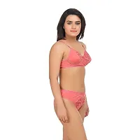 Embibo Peach Hosiery Lingerie Sets-thumb2