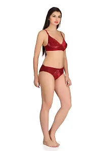 Embibo Women's Lingerie Set Maroon-thumb1