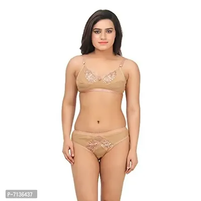 Embibo Beige Hosiery Lingerie Sets-thumb0