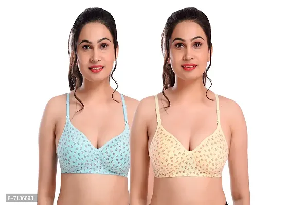 Buy StyFun Cotton Bra Combo for Women Breathable Fabric, Full Coverage Non-Wired  Bra, Cross Bra, Non-Padded, Pack of 1, Beige, Cup- B, Size- 30 at