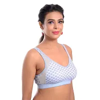 Embibo Women's Cotton Non Padded Wire Free Sports Bra (Rimsha-SportsBra-Skyblue-38_Light Blue_38)-thumb1