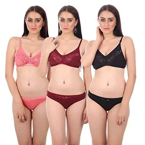 Embibo Hosiery Bra Panty Set for Women