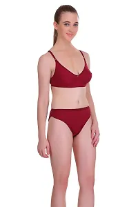 Embibo Maroon Color Lingerie Set-thumb1