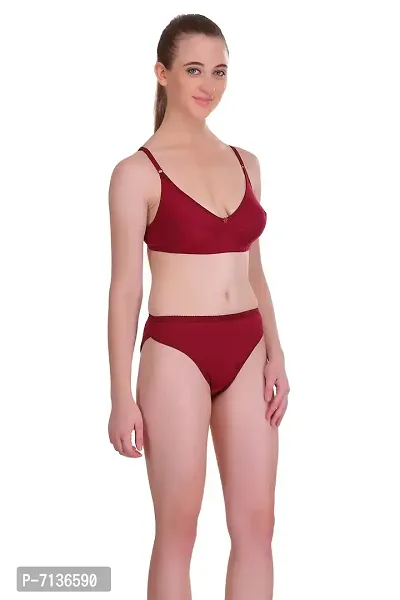 Embibo Maroon Color Lingerie Set-thumb2