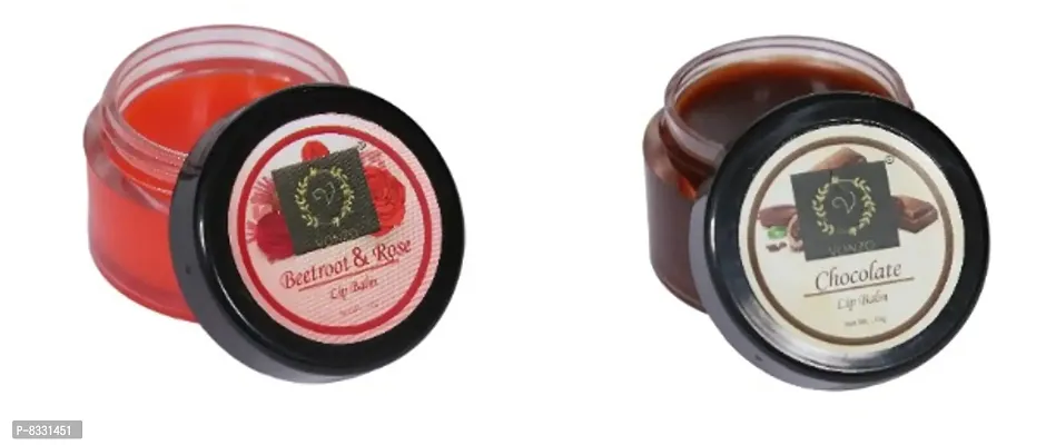 Vonzo Lip Balm For Dry Damaged and Chapped Lips  combo of beetroot and chocolate