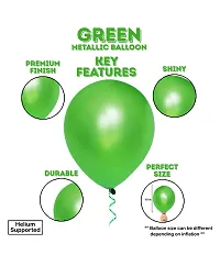 Green Metallic Balloon Garland Arch Kit For Party Decorationnbsp;nbsp;(Pack of 101)-thumb1