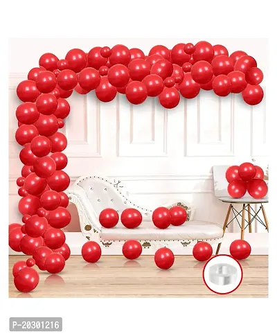 Red Metallic Balloon Garland Arch Kit For Party Decorationnbsp;nbsp;(Pack of 101)-thumb0
