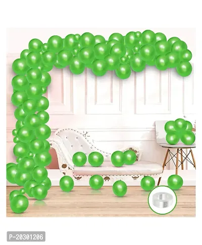 Green Metallic Balloon Garland Arch Kit For Party Decorationnbsp;nbsp;(Pack of 101)-thumb0