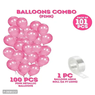 Pink Metallic Balloon Garland Arch Kit For Party Decorationnbsp;nbsp;(Pack of 101)-thumb3