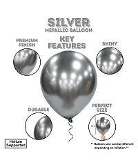 Silver Metallic Balloon Garland Arch Kit For Party Decorationnbsp;nbsp;(Pack of 101)-thumb1