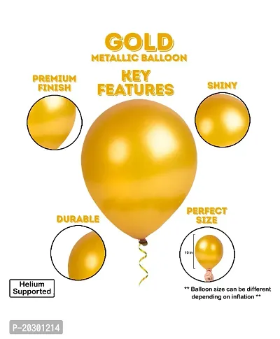 Golden Metallic Balloon Garland Arch Kit For Party Decorationnbsp;nbsp;(Pack of 101)-thumb2